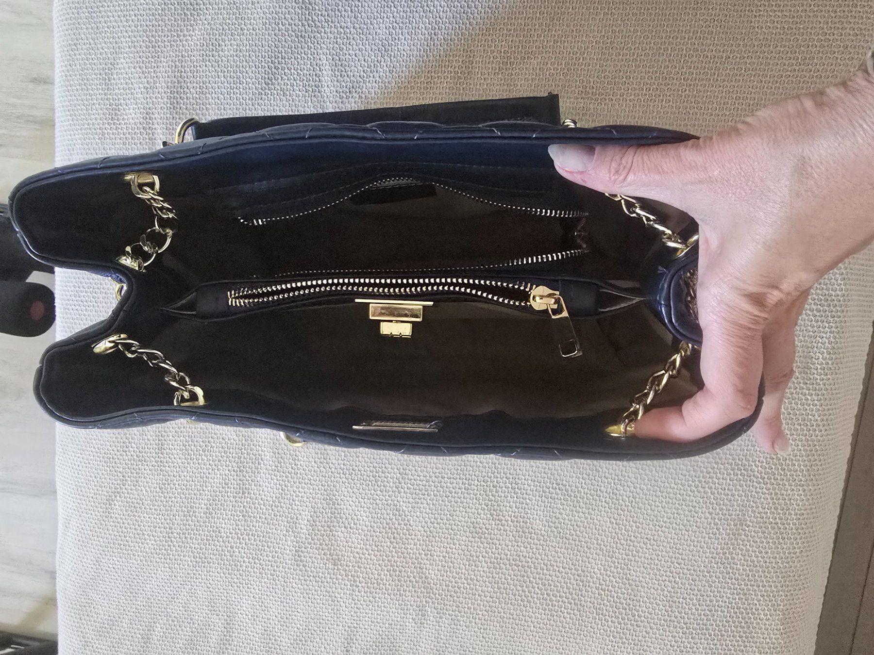 Taschen für Damen: Tasche aus Naturleder Blau – Gebraucht aus Brütten von Diana098 3