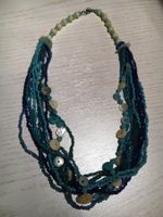 Collier fantaisies pierres bleues