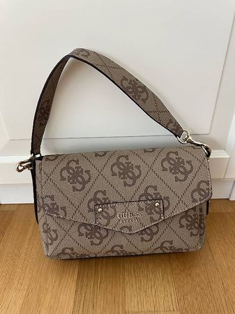 Like-new GUESS Shoulder/Crossbody Bag - Beige Monogram