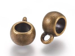 Aufhänger mit Öse antik Bronze 8x5mm, 5 Stück