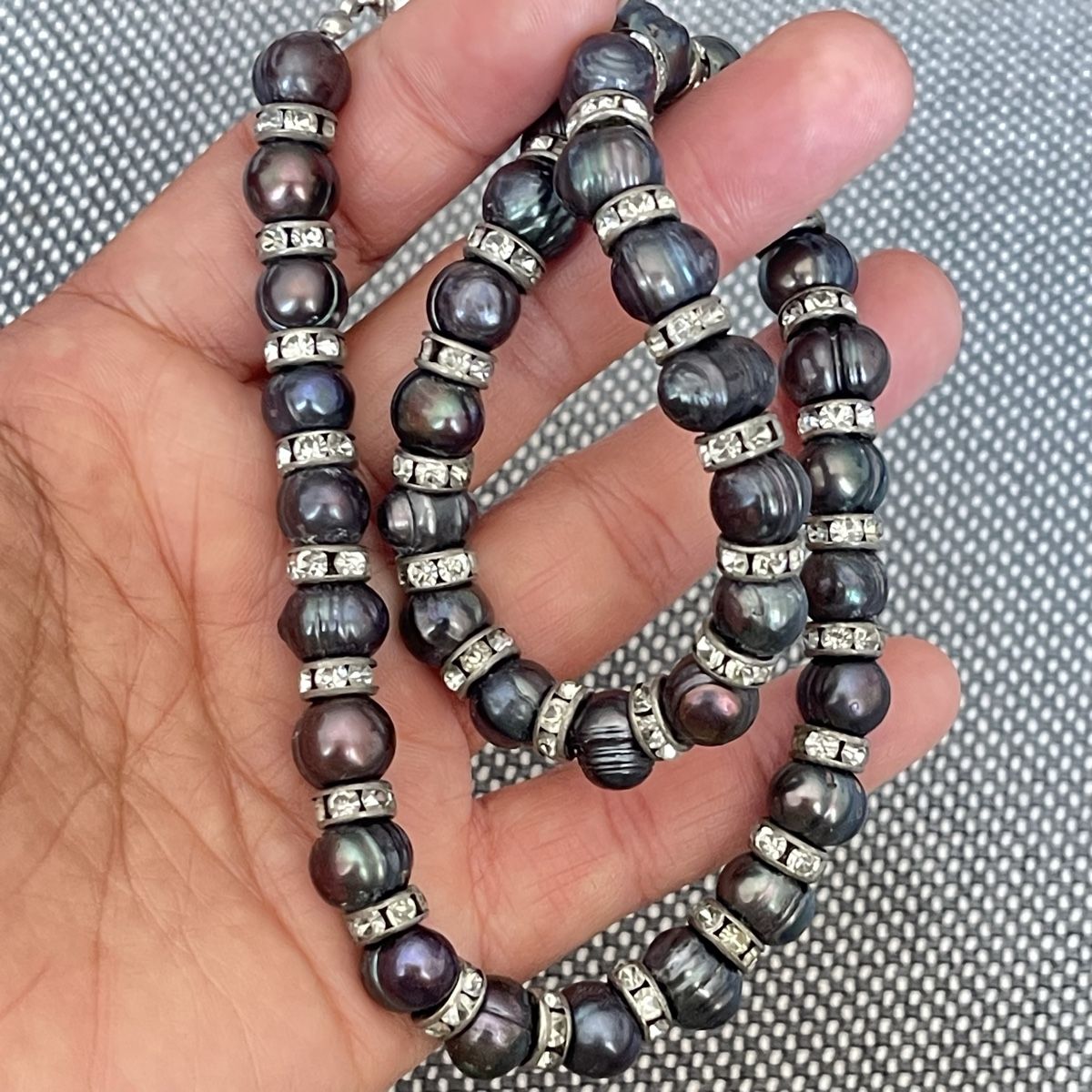Ketten: Vintage schwarze Perlenkette mit 925 Silberverschluss – Gebraucht aus Bern von dek_7bjd 1
