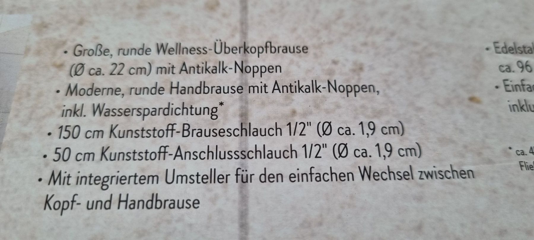 Pommeaux de douche: HOME CREATION Duschset Kopfbrause schwarz neu – Neuf (Voir description) à egliswil par Maggy6 1