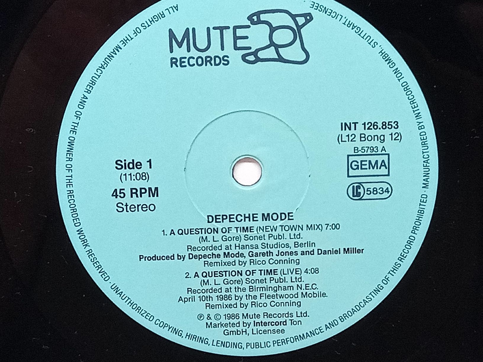 Dischi in vinile: Depeche Mode" A Question Of Time" Maxi-Single Live Remix – Usato da basel venduto da markusb07 5
