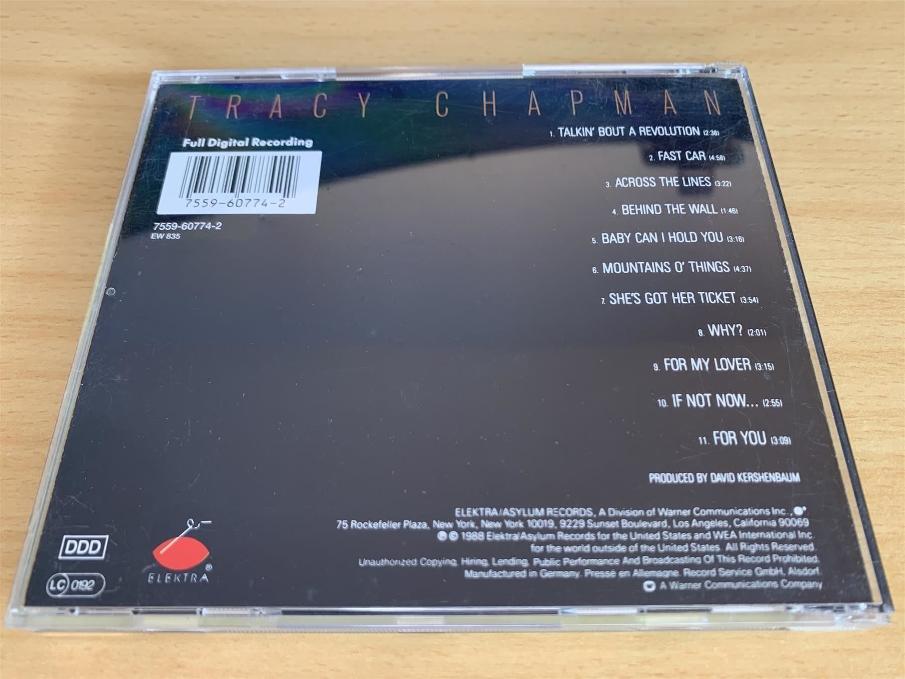 CD: Tracy Chapman – Tracy Chapman – Usato da Rikon im Tösstal venduto da Alpenmutz 1