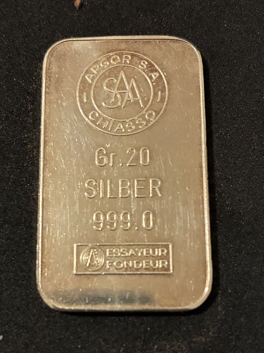Metalli preziosi: 20g 999er Silber Barre Argor – Usato da Köniz venduto da Habenix 3