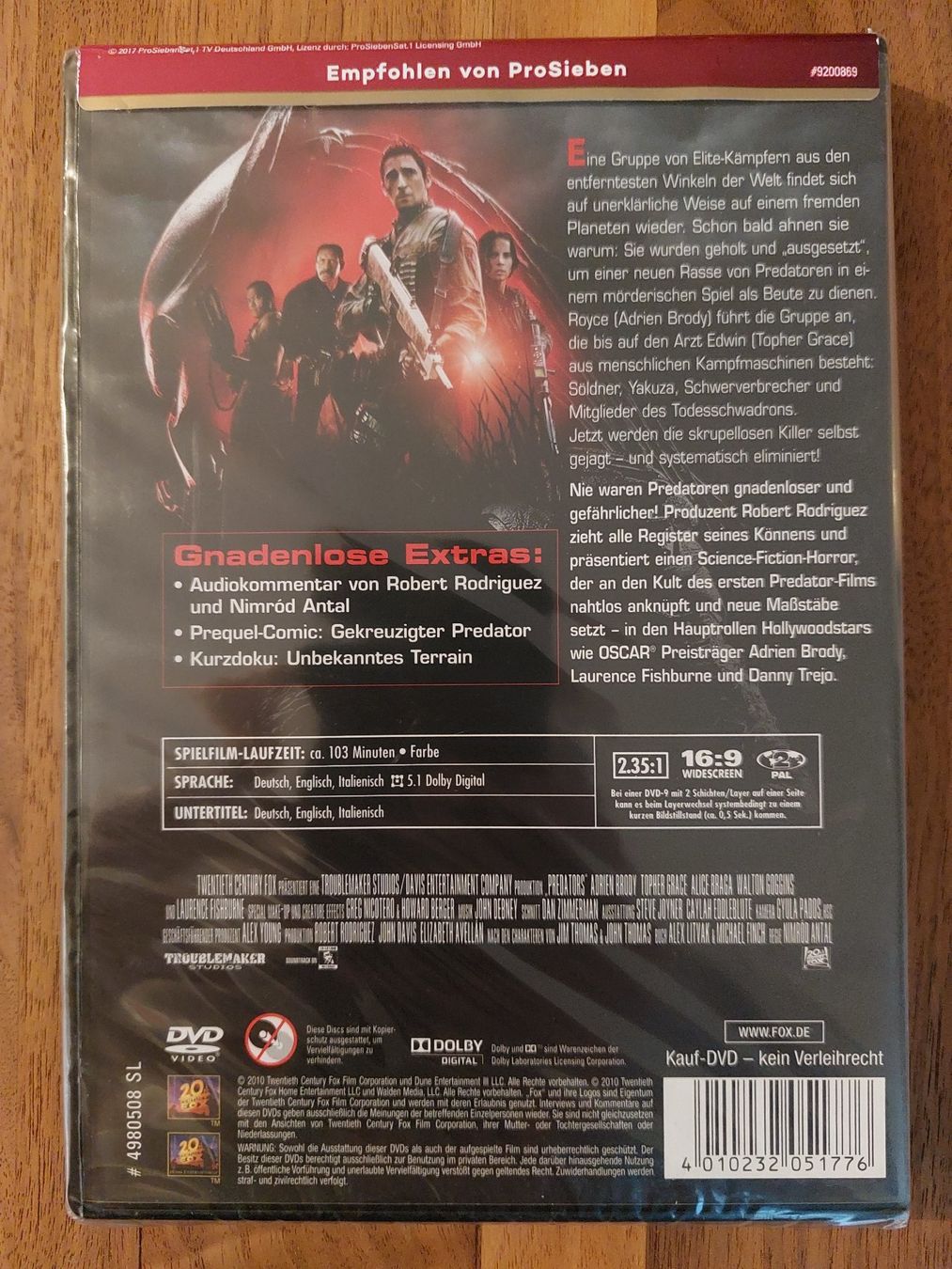 Tutti i DVDs: DVD - Predators *Neu* – Nuovo e nell'imballaggio originale da Rheinfelden venduto da FilmAuktion 1