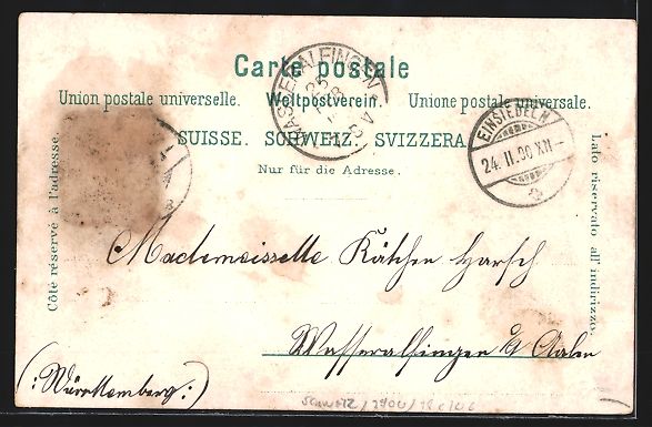 Cartoline postali: Litho Einsiedeln, Mutter Gottes-Brunnen, – Usato da Berlin venduto da bartko-reher 1