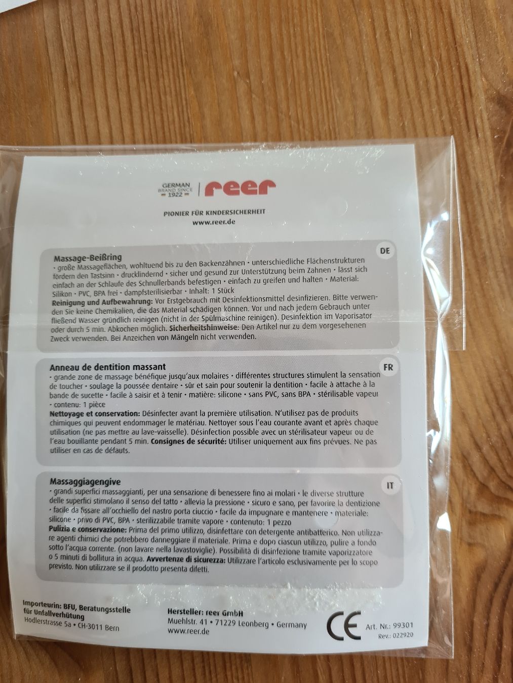 Sucettes & attache sucettes: Reer Massage-Beissring 3+ Monate – Neuf avec emballage d'origine à Horw par Mirii91 1