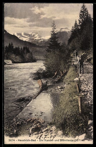 Cartoline postali: Emdthal, Heustrich-Bad, Die Kander und B – Usato da Berlin venduto da bartko-reher