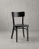 Chaise bistrot noire en hêtre pour restaurant