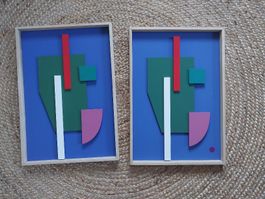 2er Set Wandbilder, Maisons du Monde, 34x50cm.