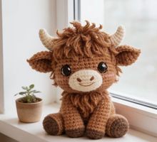 Häkelset Amigurumi für Anfänger- niedliche Highland-Kuh-