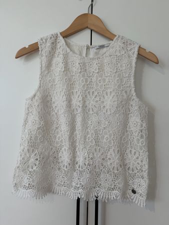 Tiffosi white lace top