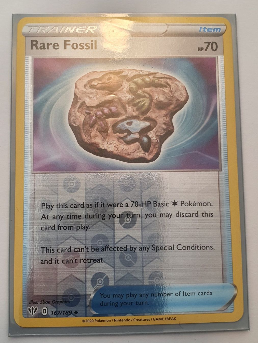Pokémon Carte collezionabili: Trainer Rare Fossil / 2020 Pokémon / Reverse Holo – Usato da Oberdorf BL venduto da BaldenEagle