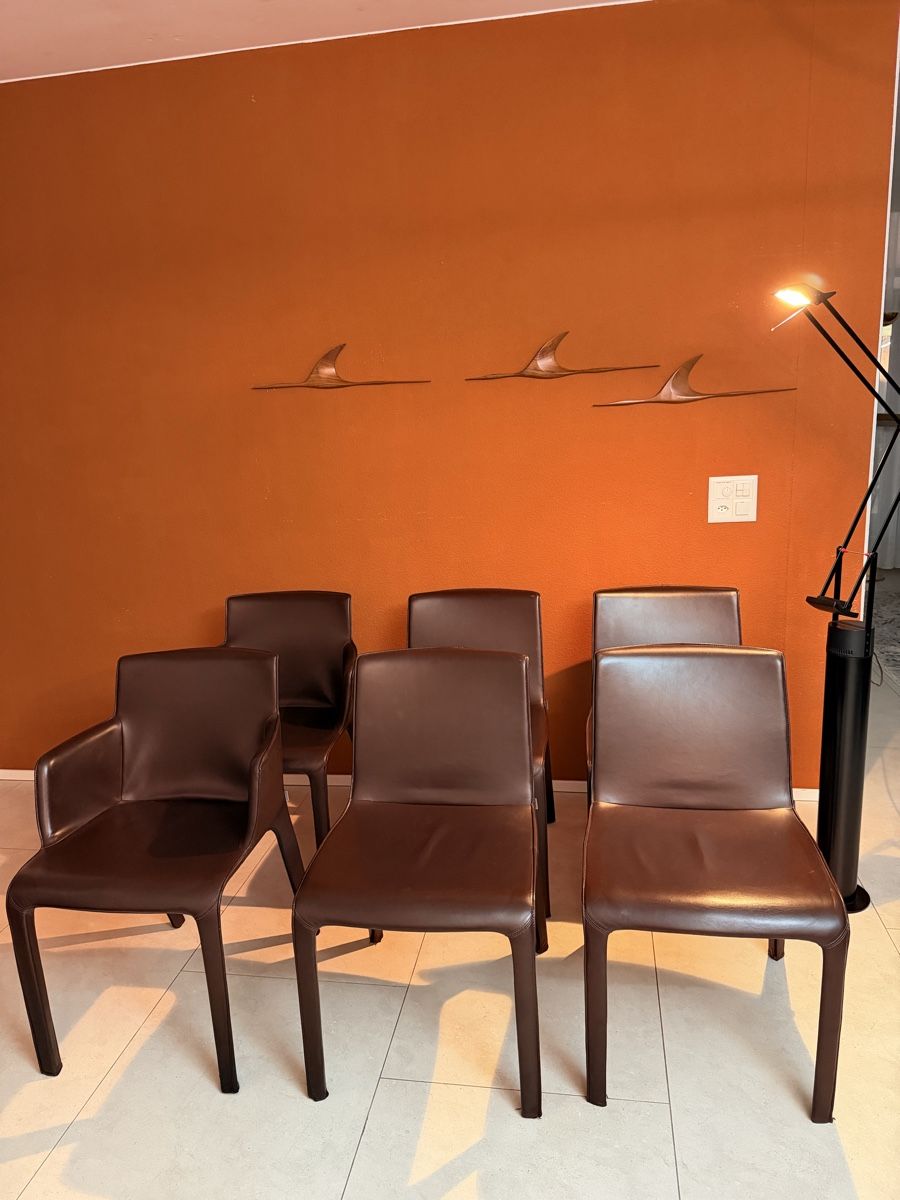 Knoll Stühle: Walter Knoll Gio Lederstuhl - 6er Set  – Gebraucht aus Grenchen von Nur_2540 2