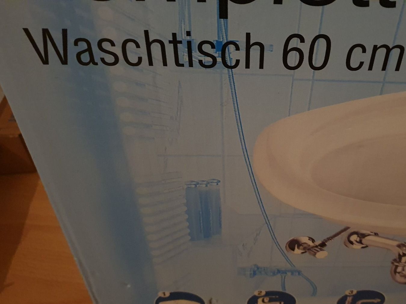 Lavabi & lavandini: Neu Lavabo 60 cm weiss – Nuovo e nell'imballaggio originale da Winterthur venduto da Ywan1 2
