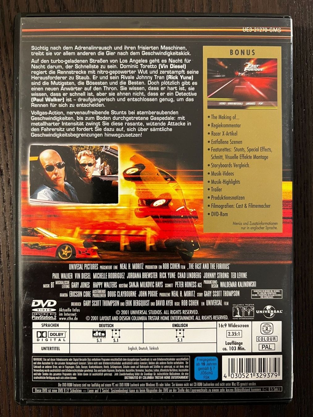 Alle DVDs: The Fast and the Furious – Gebraucht aus Zürich von FilmFreunde 1