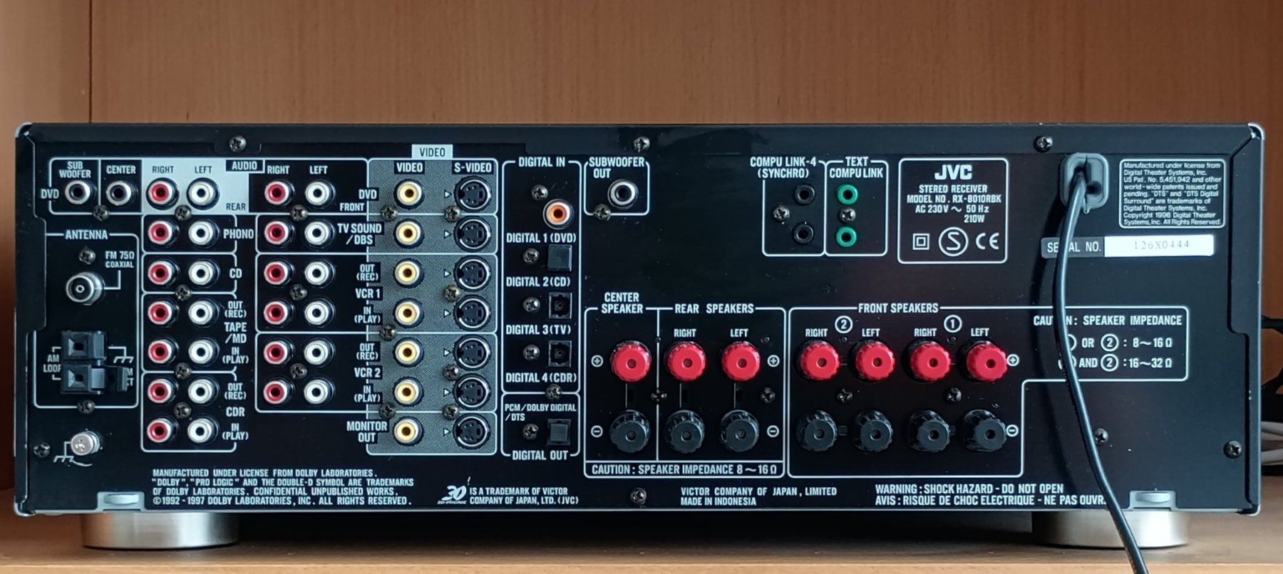 JVC Ricevitori: Digitaler 5.1CH AV-Receiver - JVC RX-8010RBK – Usato da Effretikon venduto da Ricardo0830 1