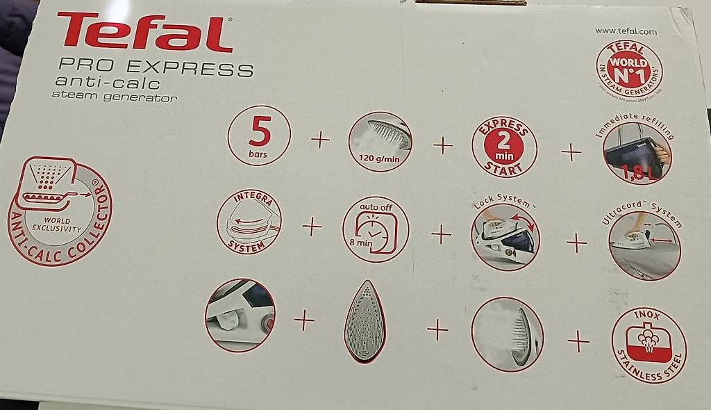 Ferri da stiro: Tefal Pro Express anti-calc Stream generator  – Usato da Chur venduto da Steiermark1974 4