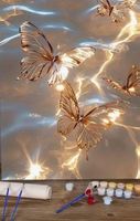 Malen nach Zahlen: goldene Schmetterlinge  40x50cm