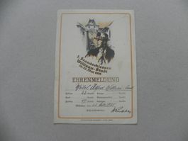 Karte Schützenfest Willisau Luzern 1925 Ehrenmeldung