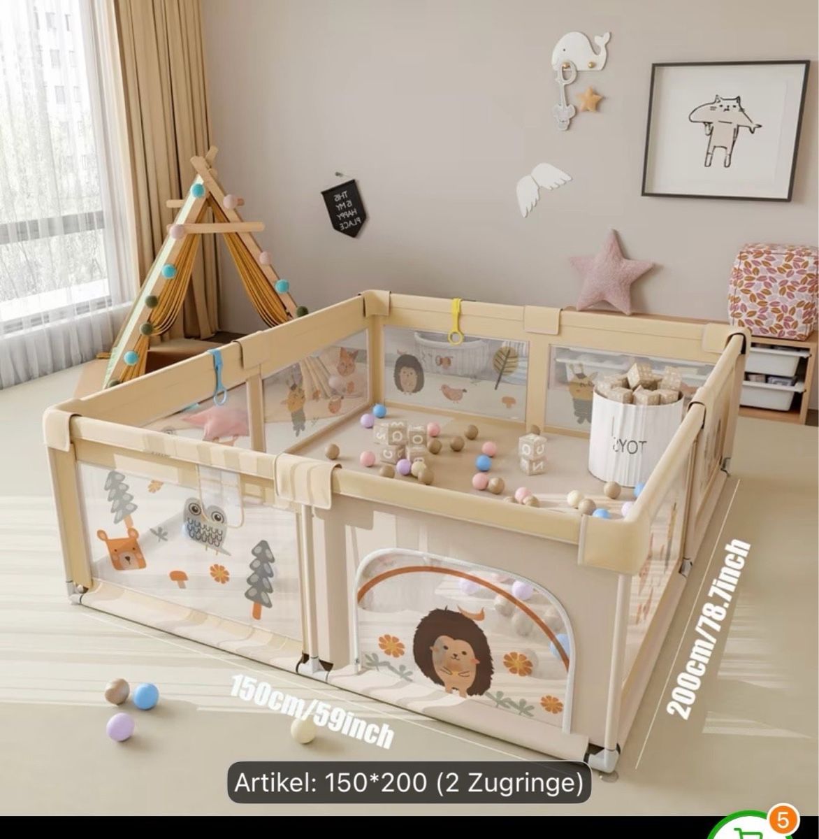 Giocattoli: Der Babyspielbereich ist sehr nützlich. – Usato da Dietikon venduto da eng_27xc