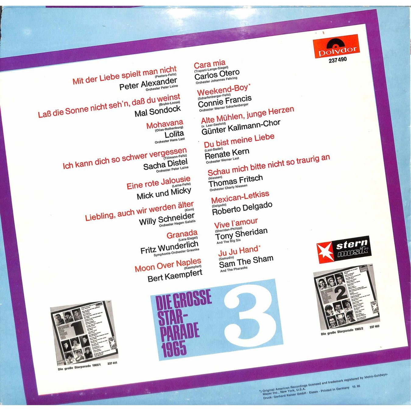 Schallplatten: LP: Die Grosse Starparade 1965/3 – Gebraucht aus Trimmis von Dres2 1