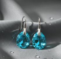 Silber(925) Ohrringe  mit Swiss Blue Topas - NEU