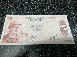 500 Escudos Chile Banknote 1971 
