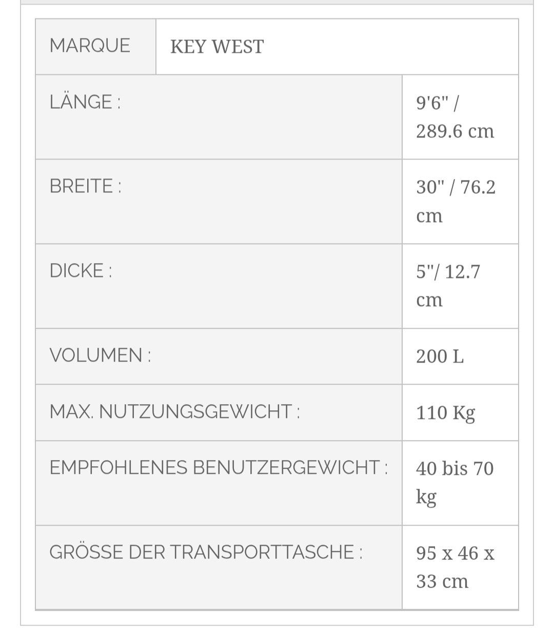 Surfboards & Schwimmbrette: SUP Key West Angel – Gebraucht aus Schongau von Schongau6288 4
