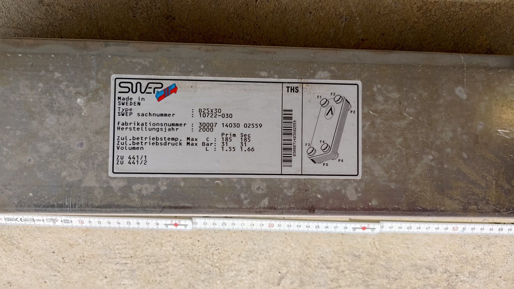 Radiatori: SWEP Platten-Wärmetauscher B25x30 – Usato da Gerzensee venduto da cobo02 3