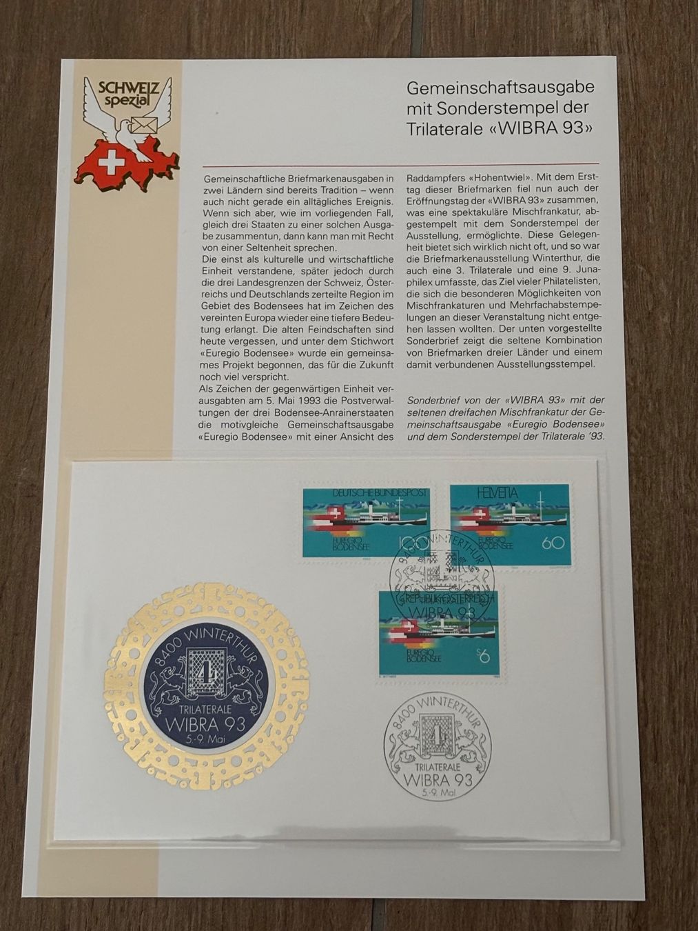 Tutti i francobolli: 3 Gemeinschaftsausgaben CH / A / D Bodensee Ersttag – Usato da Esslingen venduto da Danielp 4
