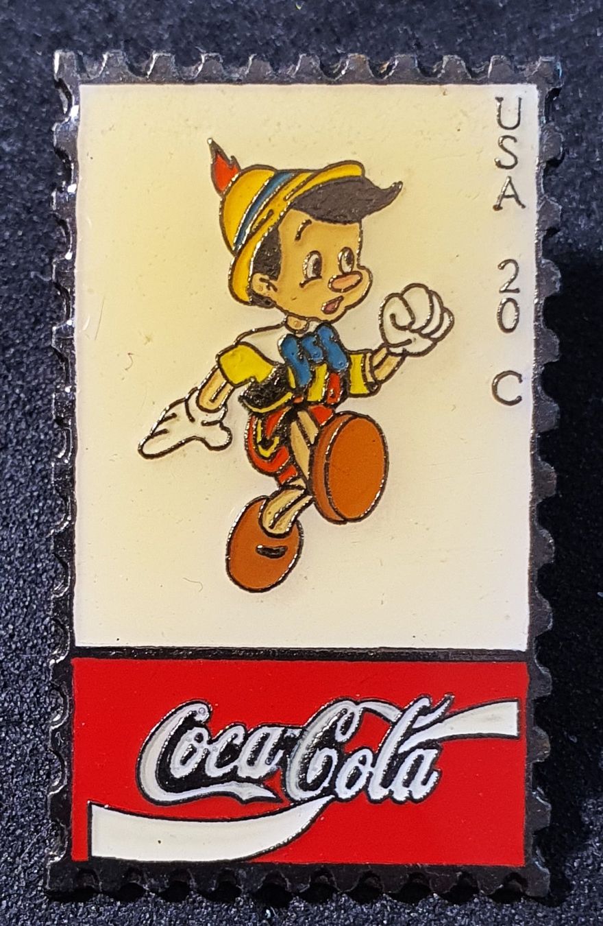 Placchette & Badge: BB686 - Pin Coca Cola Walt Disney Comic Figur - Pinocchio – Usato da Reinach BL venduto da Boston-Verkauf