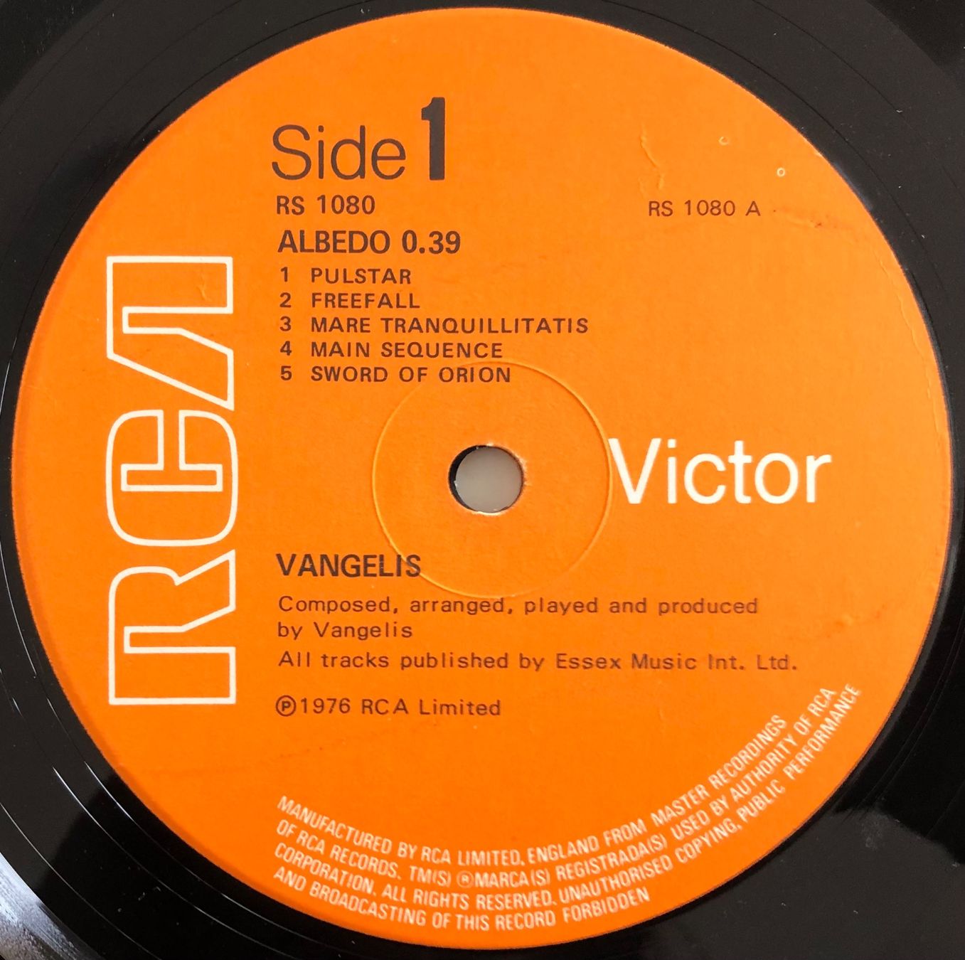 Dischi in vinile: VANGELIS- ALBEDO 0.39 – Usato da Poliez-Pittet venduto da Newtown-Records 3