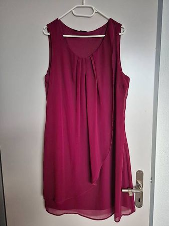 Kleid Bordeauxrot Grösse 44