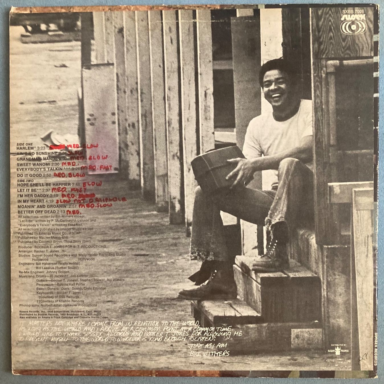 Dischi in vinile: BILL WITHERS - JUST AS I AM – Usato da Poliez-Pittet venduto da Newtown-Records 1