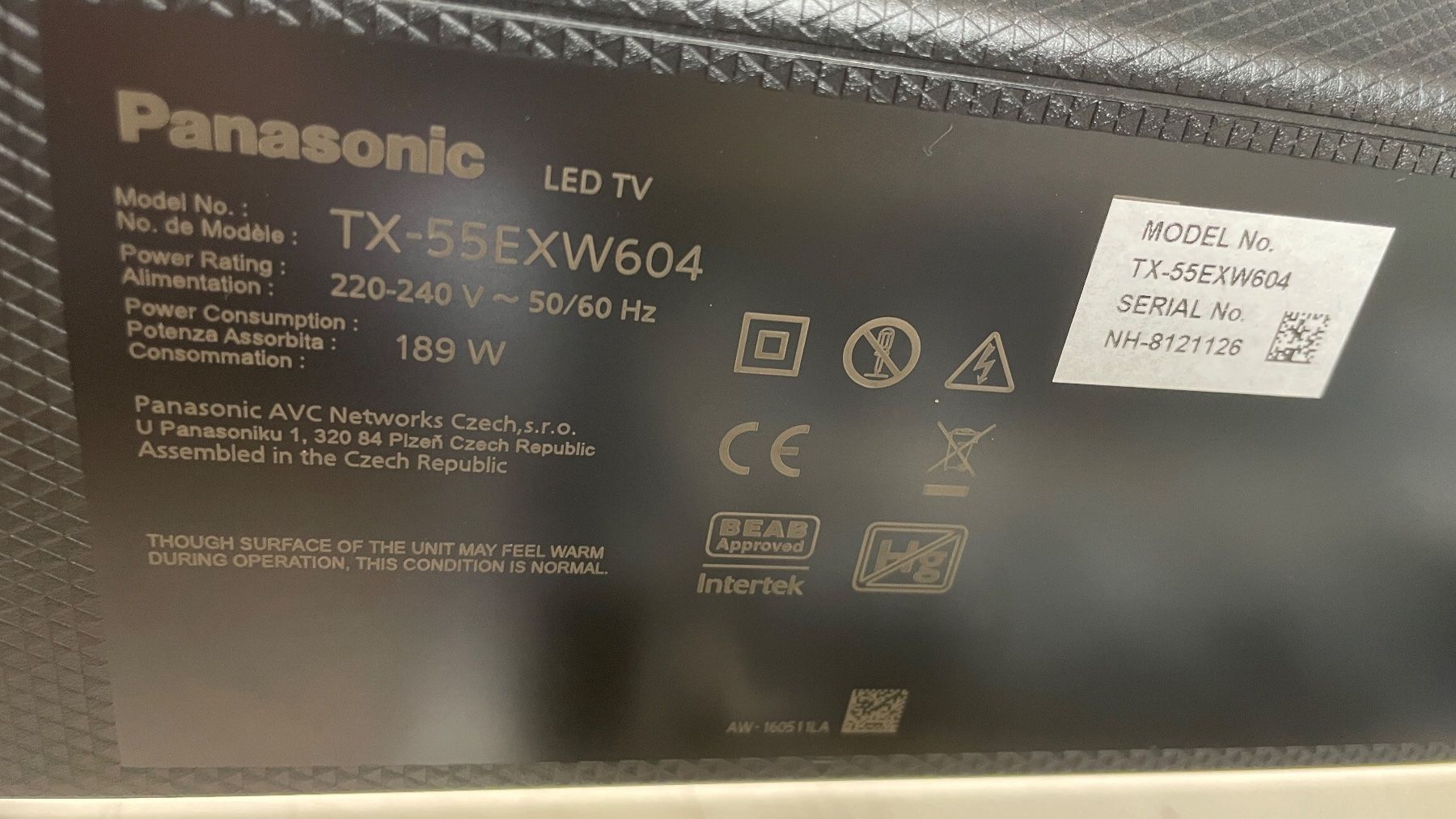 Panasonic Fernseher: Panasonic TX-55EXW604 – Gebraucht aus Heerbrugg von Kirchhofer 1