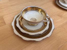 Wunsiedel Bavaria Mokkatasse Set, Goldrand