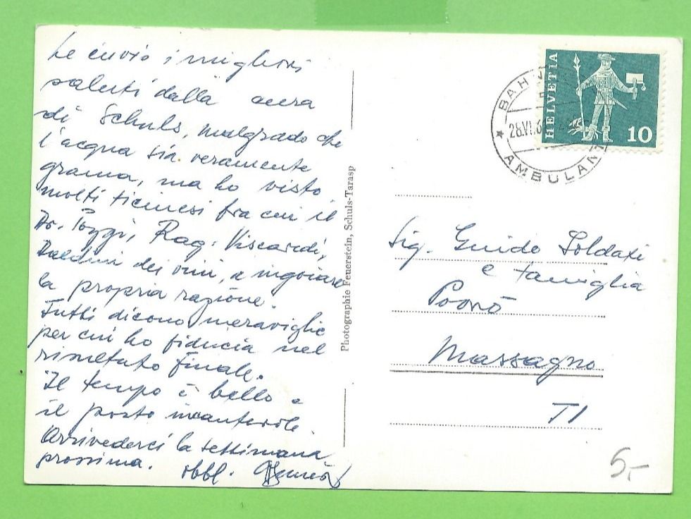Cartoline postali: Scuols / Schuls mit Pisocgruppe – Usato da Zürich venduto da t24_de 1