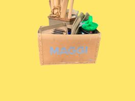 Maggi Kiste, Vintage, leer