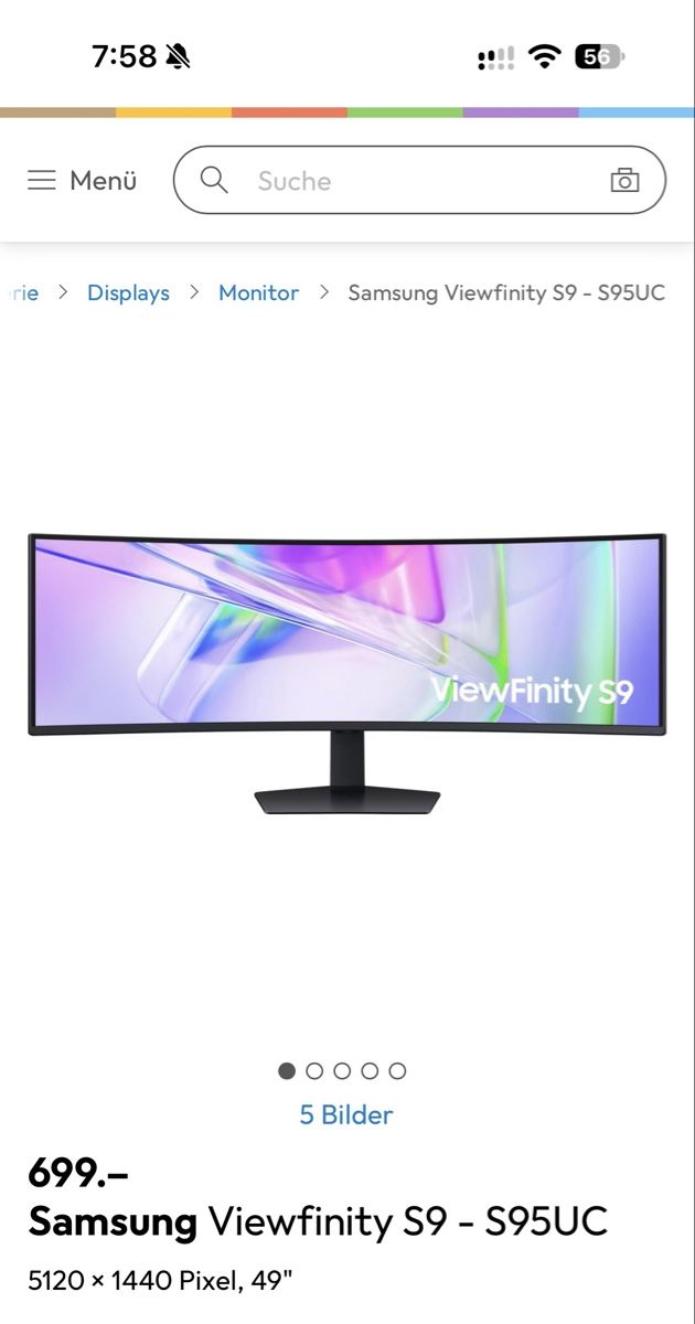 Samsung Ecrans: Samsung Viewfinity S9 - S95UC – D'occasion à Meilen par kev_7dpz 2