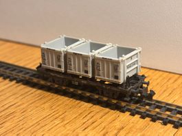 e1775: Güterwagen mit Containern (Spur N)