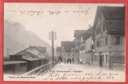 Erstfeld Bahnhof mit Gotthardbahn - 1906