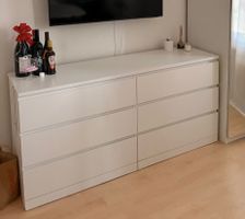 MALM Chest of 6 Drawers White 160x78 cm Good Condition