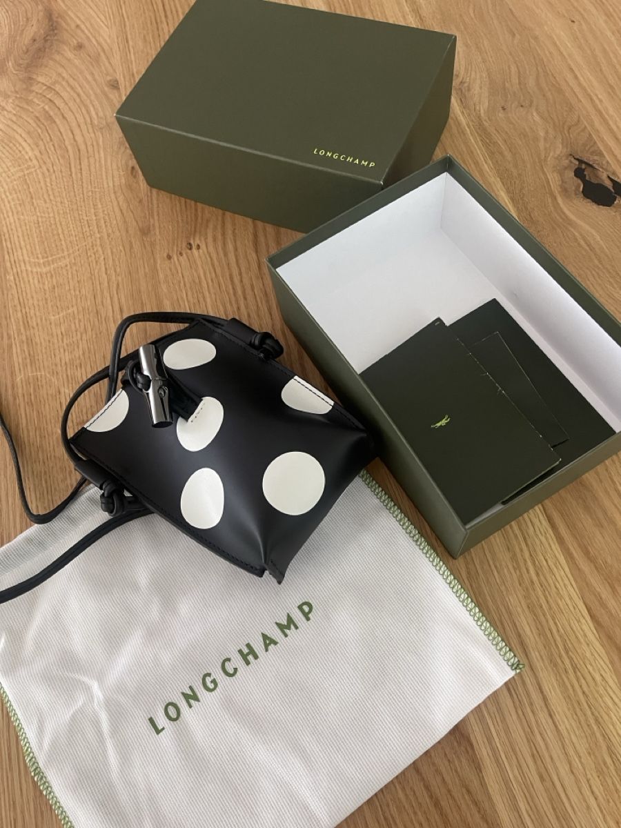 Longchamp Borse da donna: Longchamp Handyasche schwarz mit Punkten, Leder – Nuovo (secondo la descrizione) da Meilen venduto da ana9 3