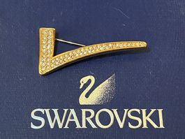Swarovski Brosche  neu & original 18k vergoldet
