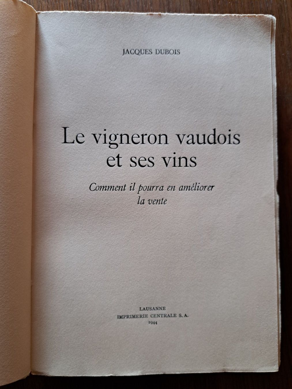 Libri: Ancien livre 1944 - Le vigneron vaudois – Usato da Pailly venduto da jme99 3
