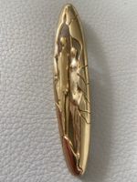 Broche Sidney Carron dorée design abstrait bon état