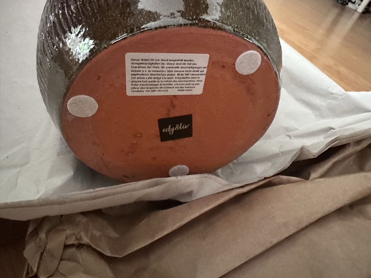 Pfister Vasen & Gefässe: Neu Bodenvase Keramik dunkelbraun – Neu und originalverpackt aus Kriens von Savas04 3