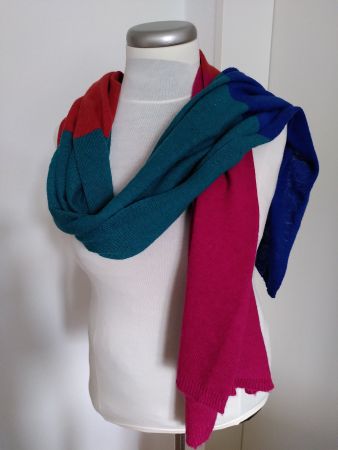 Vierfarbiger Schal  (Colorblock)